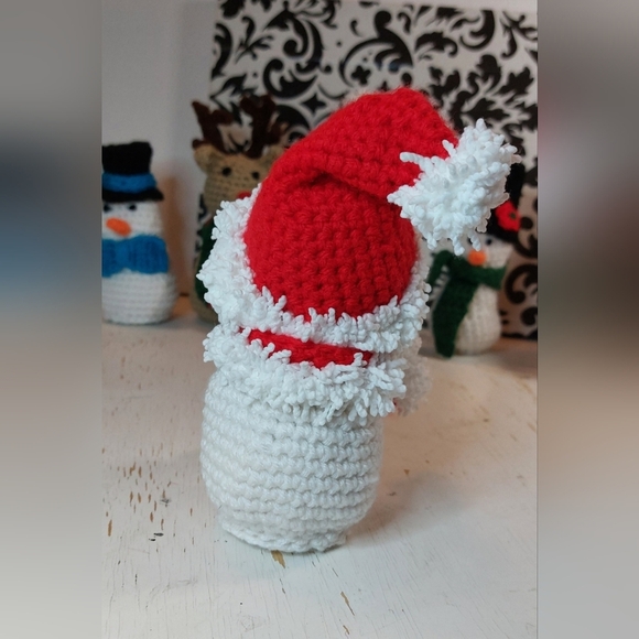 Christmas Crochet Santa Snowman Handmade (by me!) Holiday Decoration Unique Gift - Picture 2 of 8